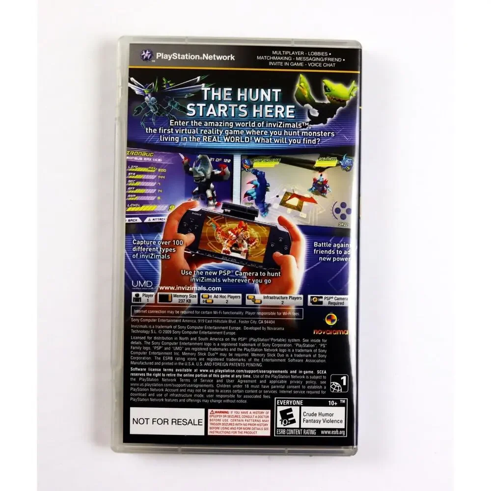 InviZimals Sony PSP UMD - Game‎ & Manual Only Complete CIB Tested Working